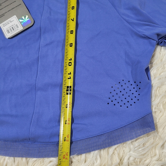 Gymshark x Whitney Simmons Long Sleeve Crop Top Beautiful Blue Size Medium - Picture 10 of 14